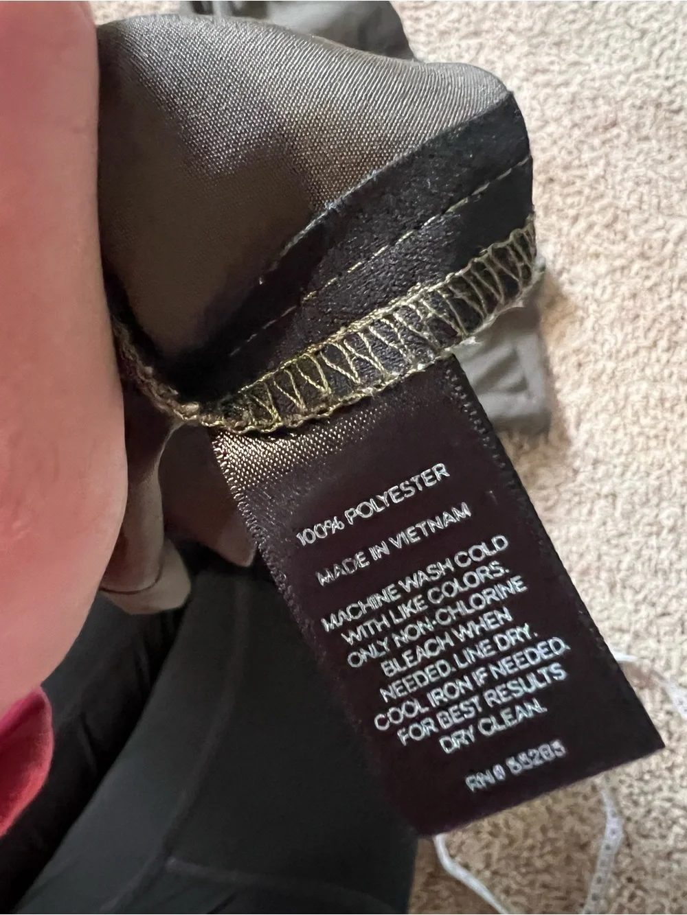 EXPRESS Olive Utility Shirt Dress with Waist Tie cargo style - Picture 7 of 7